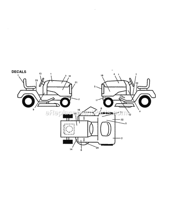 Page G Diagram and Parts List for 917251120  Craftsman Lawn Tractor