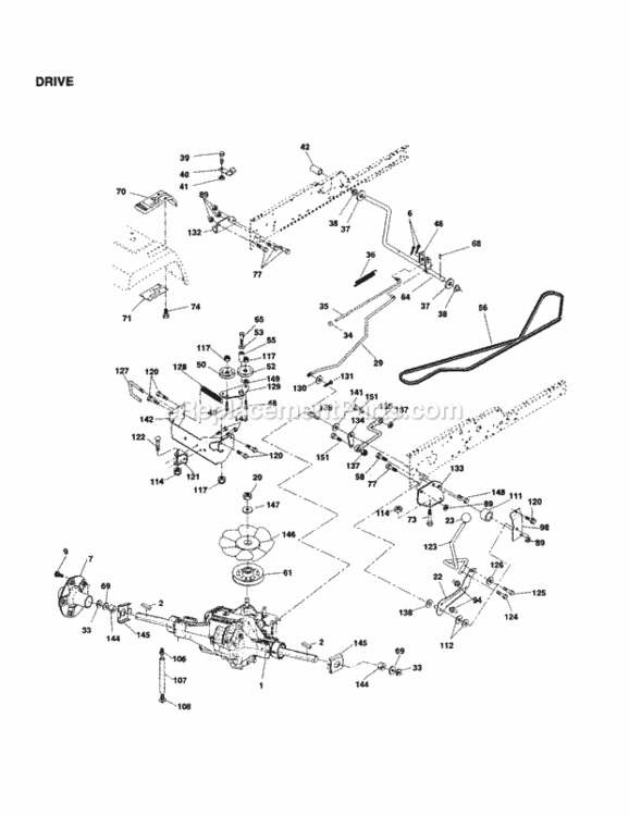 Page C Diagram and Parts List for 917251160  Craftsman Lawn Tractor