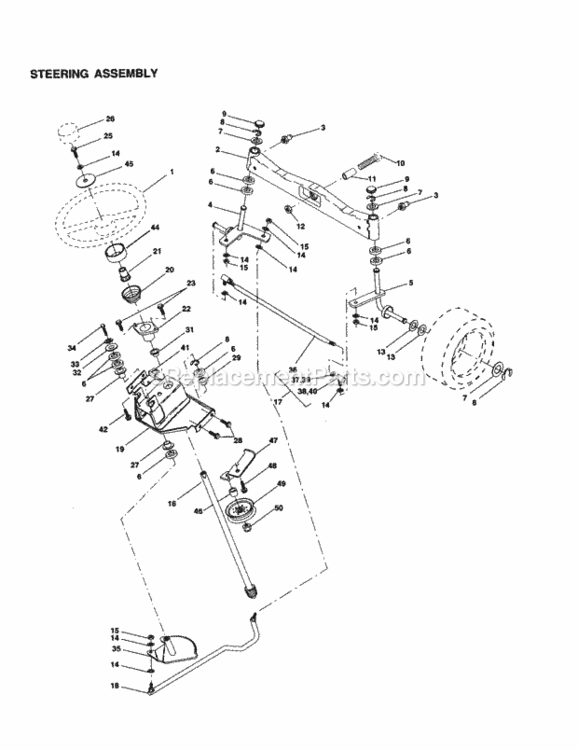 Page D Diagram and Parts List for 917251160  Craftsman Lawn Tractor