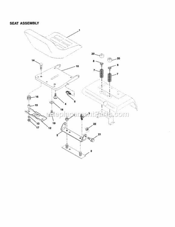 Page E Diagram and Parts List for 917251160  Craftsman Lawn Tractor