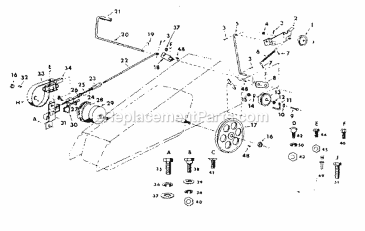 Page C Diagram and Parts List for 91725120  Craftsman Lawn Tractor