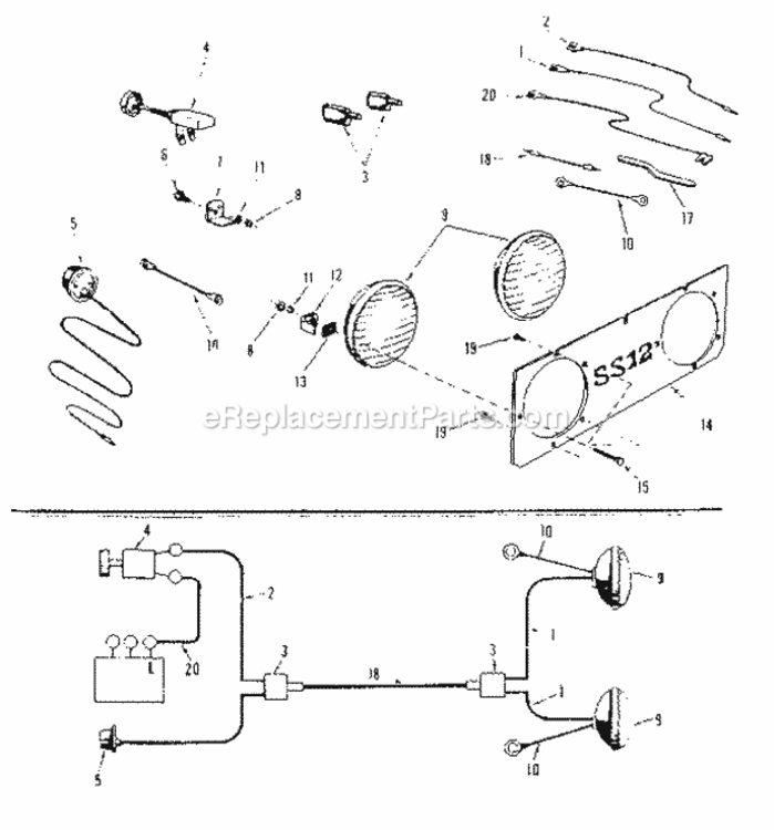 Page E Diagram and Parts List for 91725120  Craftsman Lawn Tractor