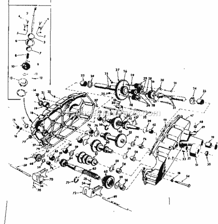 Page F Diagram and Parts List for 91725120  Craftsman Lawn Tractor