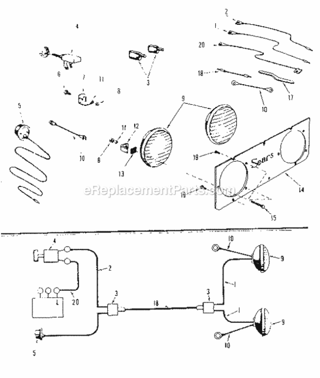 Page E Diagram and Parts List for 91725130  Craftsman Lawn Tractor