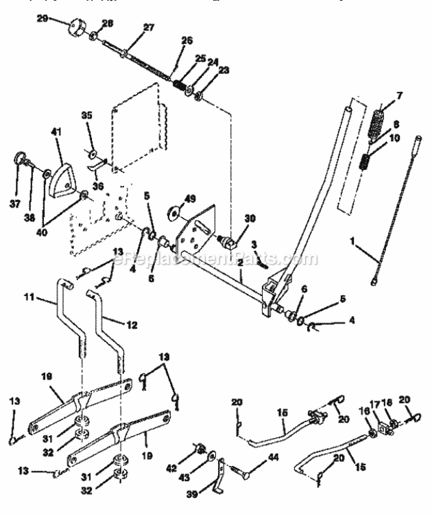 Page I Diagram and Parts List for 917251360  Craftsman Lawn Tractor