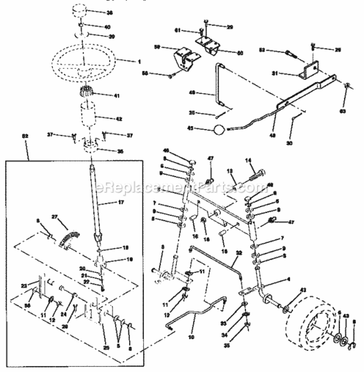 Page D Diagram and Parts List for 917251470  Craftsman Lawn Tractor