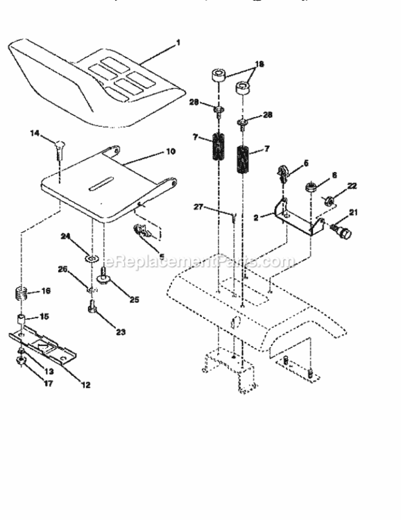 Page F Diagram and Parts List for 917251472  Craftsman Lawn Tractor