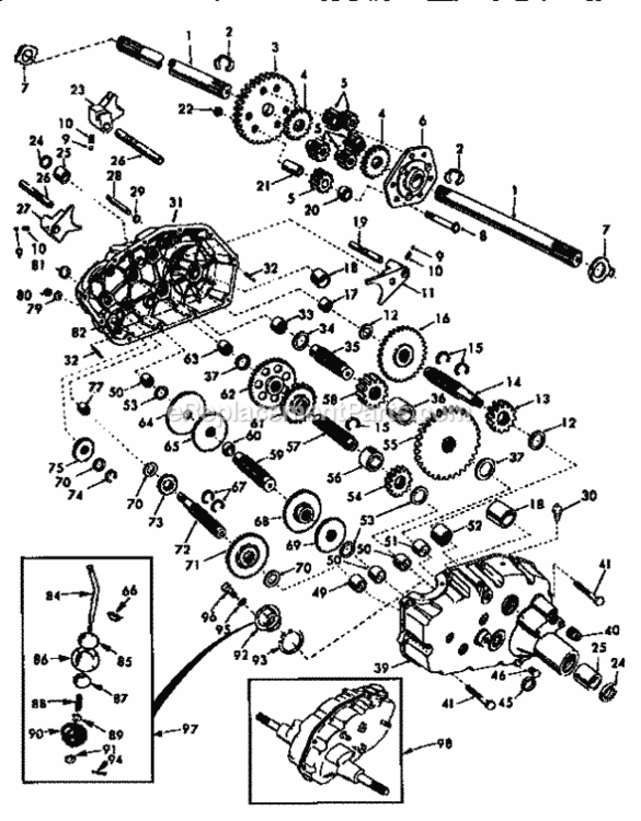 Page K Diagram and Parts List for 917251481  Craftsman Lawn Tractor