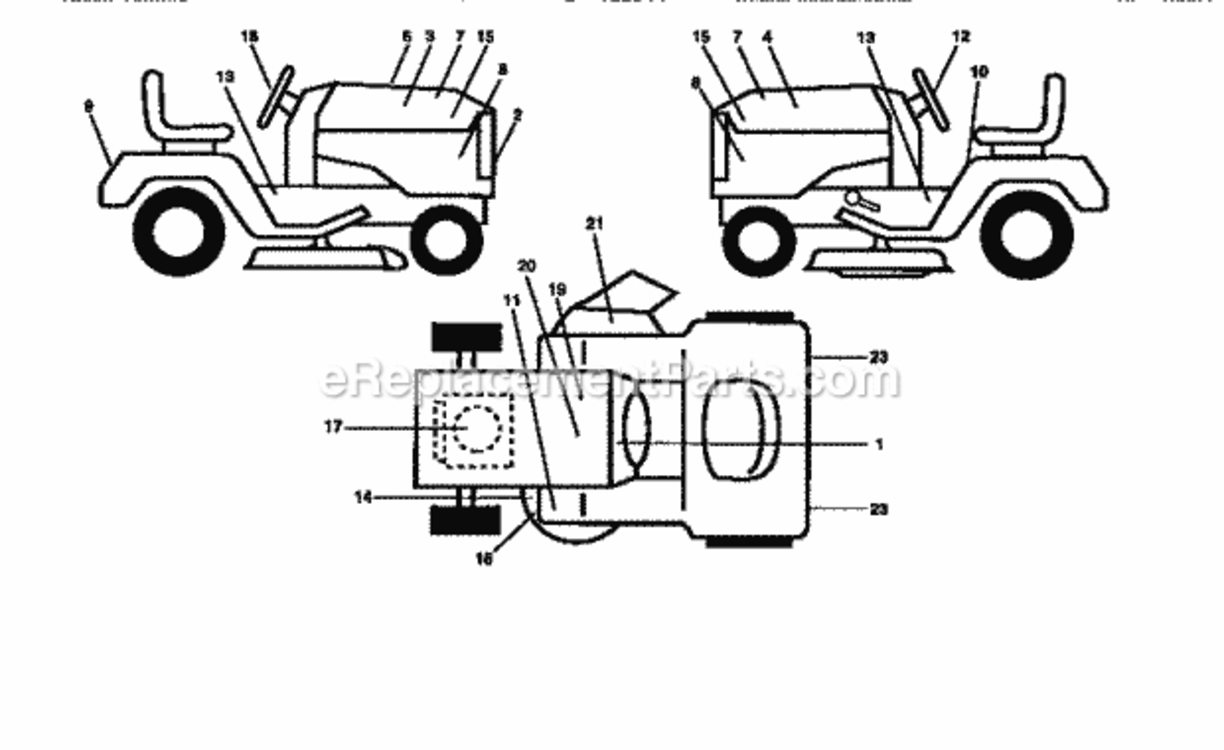 Page G Diagram and Parts List for 917251482  Craftsman Lawn Tractor