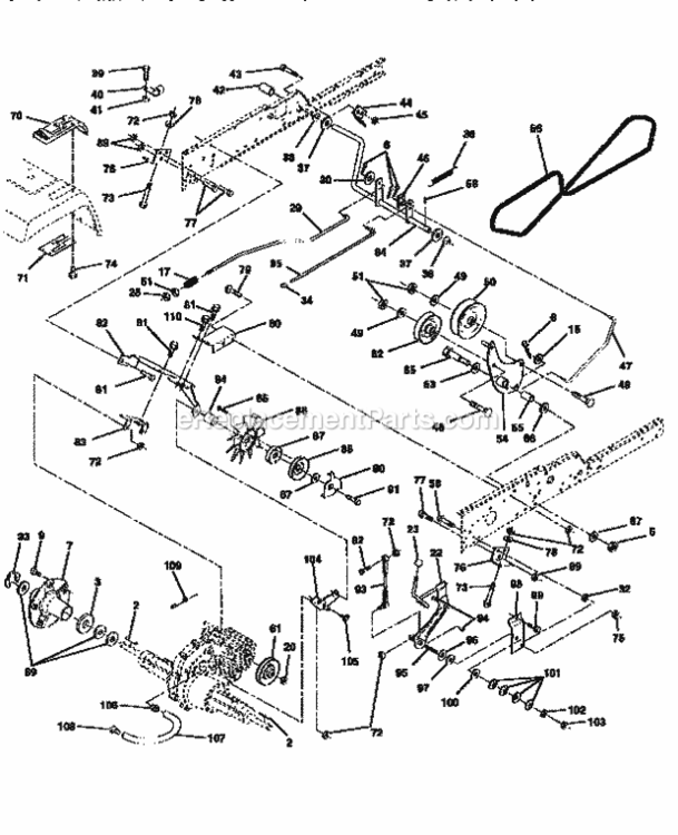 Page C Diagram and Parts List for 917251492  Craftsman Lawn Tractor