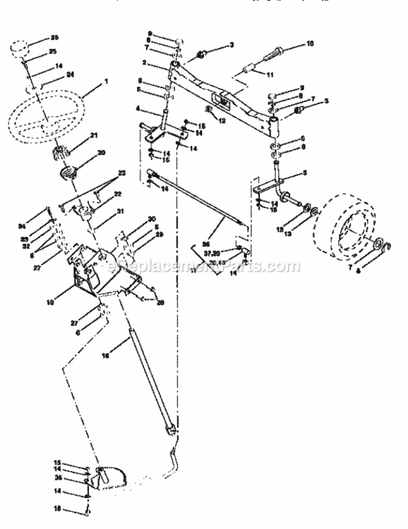 Page D Diagram and Parts List for 917251492  Craftsman Lawn Tractor