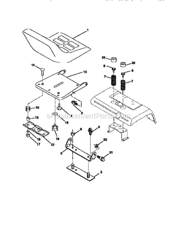 Page G Diagram and Parts List for 917251492  Craftsman Lawn Tractor