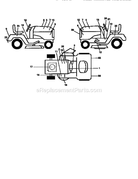 Page H Diagram and Parts List for 917251492  Craftsman Lawn Tractor