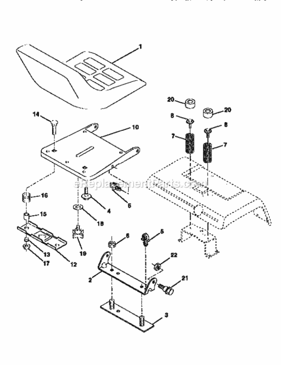Page G Diagram and Parts List for 917251493  Craftsman Lawn Tractor
