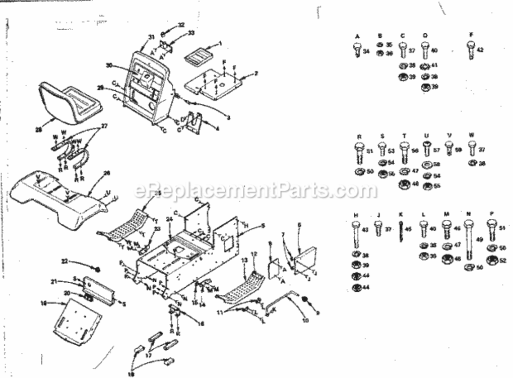 Page A Diagram and Parts List for 91725150  Craftsman Lawn Tractor