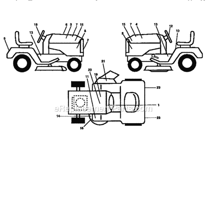 Page G Diagram and Parts List for 917251510  Craftsman Lawn Tractor