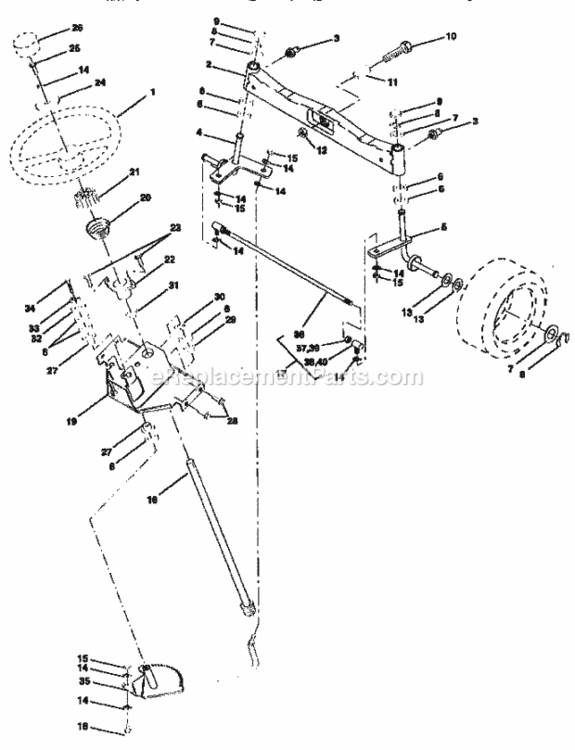 Page D Diagram and Parts List for 917251511  Craftsman Lawn Tractor