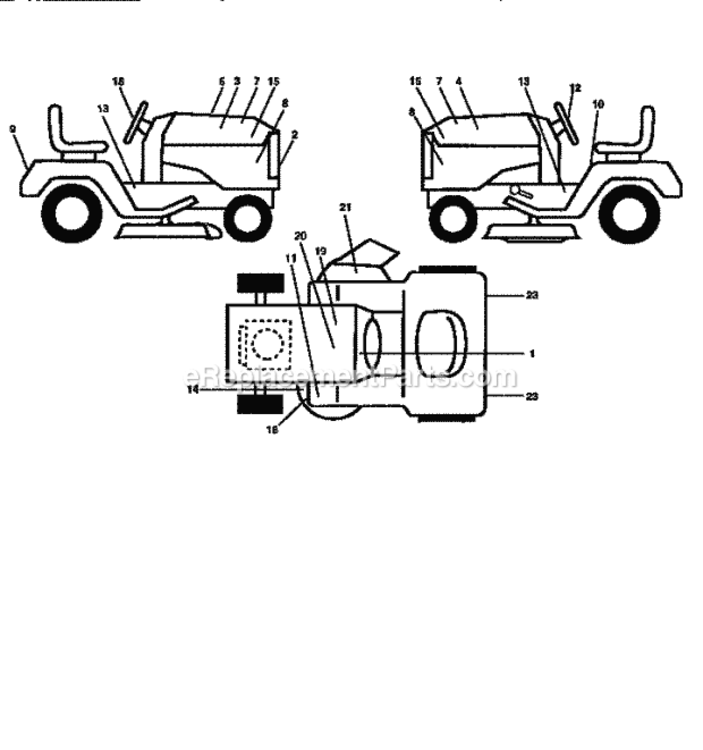 Page G Diagram and Parts List for 917251511  Craftsman Lawn Tractor