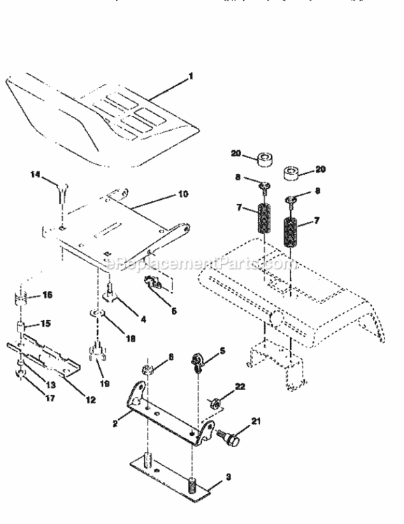 Page F Diagram and Parts List for 917251512  Craftsman Lawn Tractor
