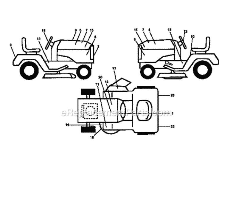Page G Diagram and Parts List for 917251512  Craftsman Lawn Tractor