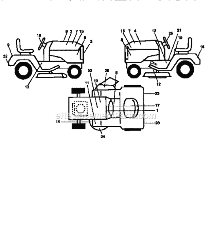 Page I Diagram and Parts List for 917251520  Craftsman Lawn Tractor