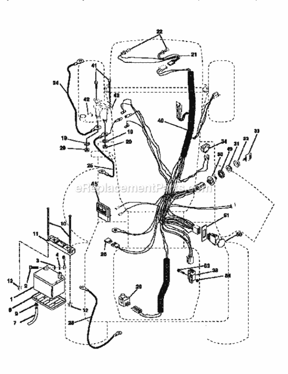 Page A Diagram and Parts List for 917251521  Craftsman Lawn Tractor