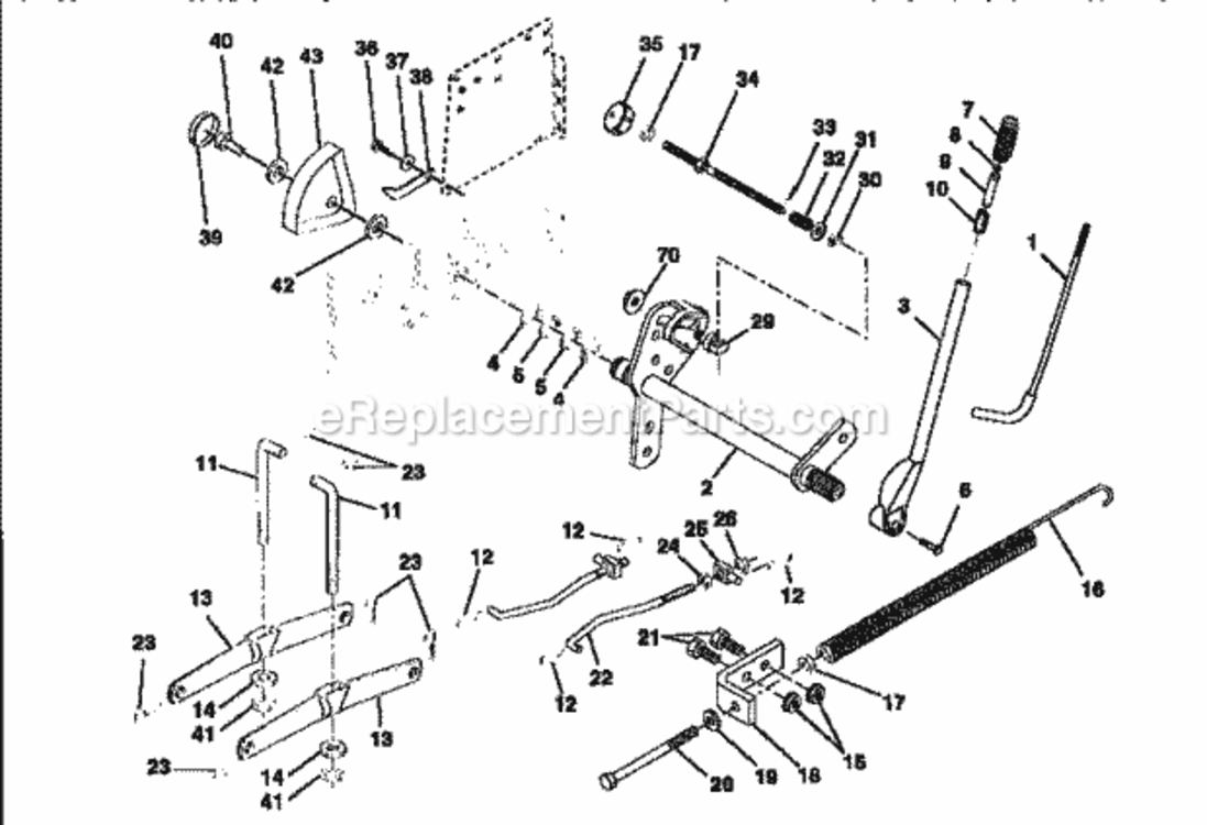 Page G Diagram and Parts List for 917251522  Craftsman Lawn Tractor