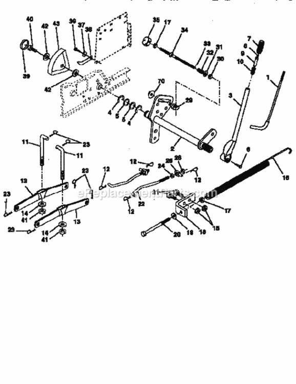 Page G Diagram and Parts List for 917251523  Craftsman Lawn Tractor