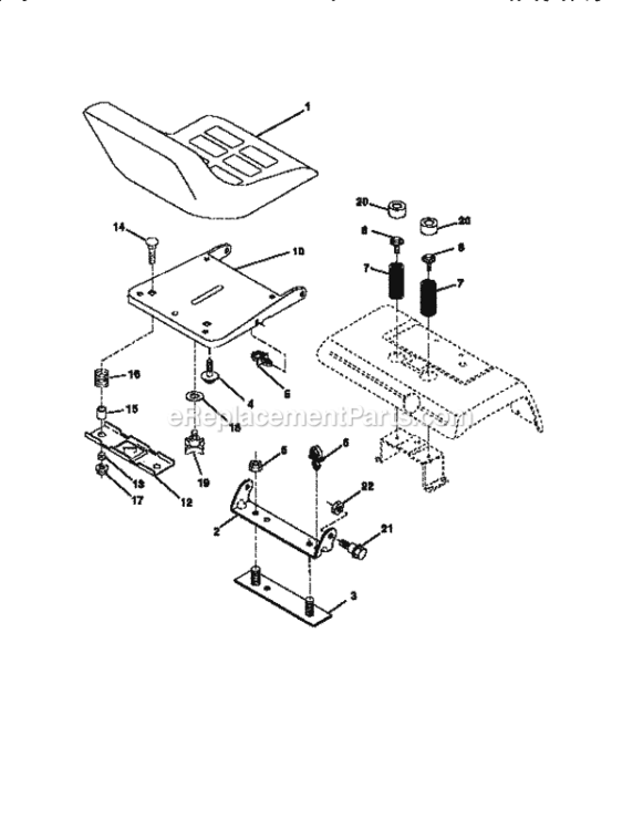 Page F Diagram and Parts List for 917251550  Craftsman Lawn Tractor