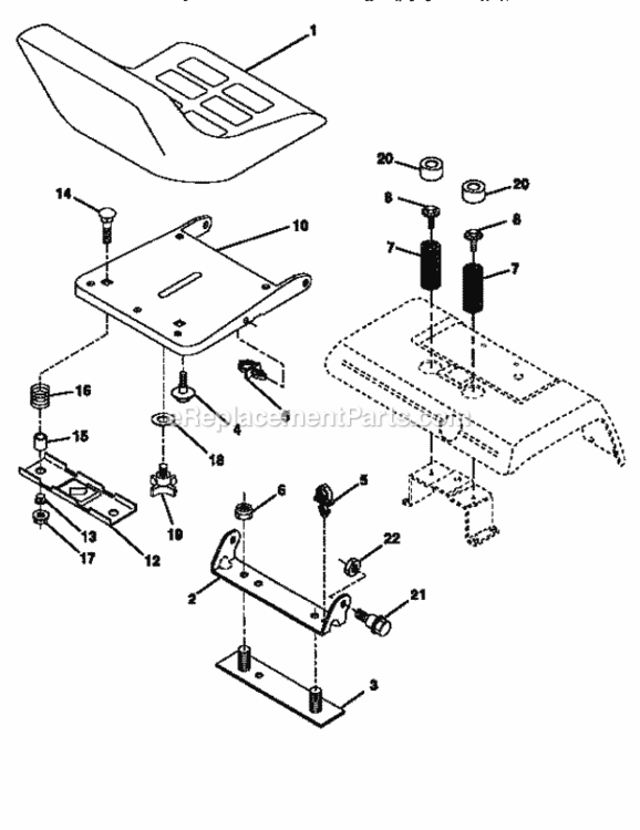 Page F Diagram and Parts List for 917251551  Craftsman Lawn Tractor