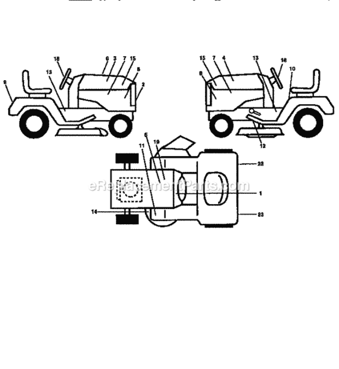 Page G Diagram and Parts List for 917251551  Craftsman Lawn Tractor