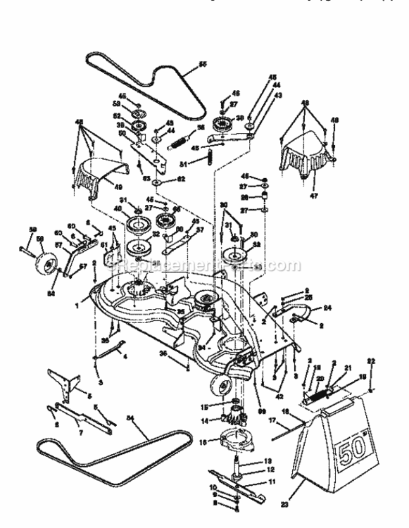 Page J Diagram and Parts List for 917251560  Craftsman Lawn Tractor