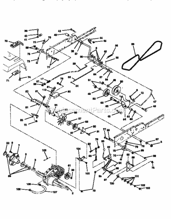 Page C Diagram and Parts List for 917251560  Craftsman Lawn Tractor