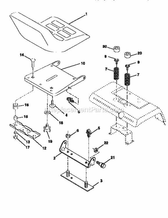 Page F Diagram and Parts List for 917251561  Craftsman Lawn Tractor