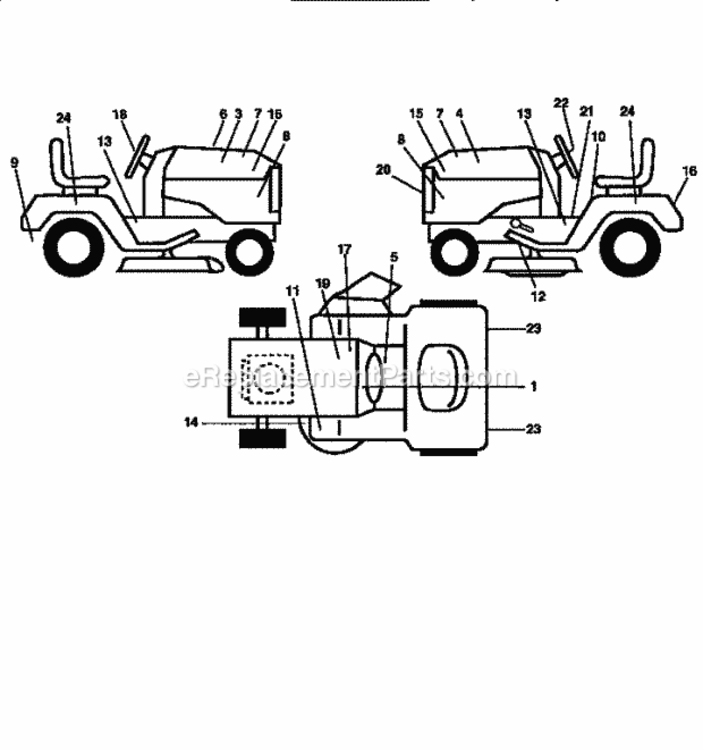 Page G Diagram and Parts List for 917251561  Craftsman Lawn Tractor