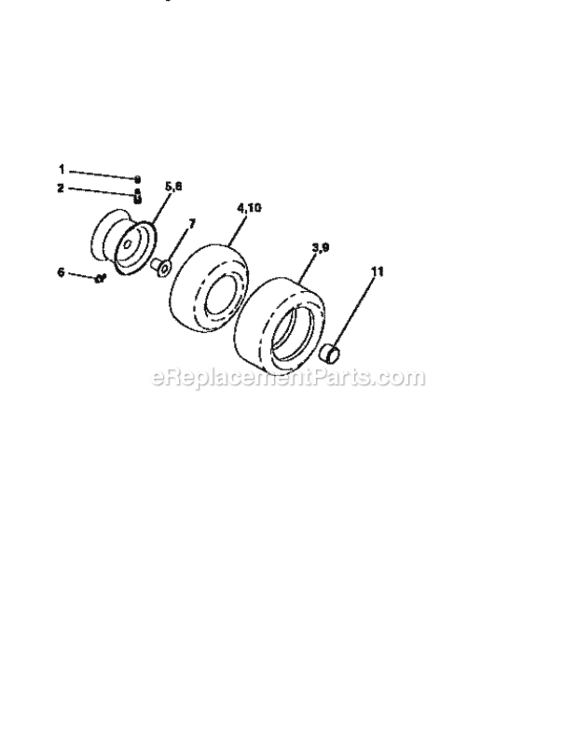 Page H Diagram and Parts List for 917251561  Craftsman Lawn Tractor