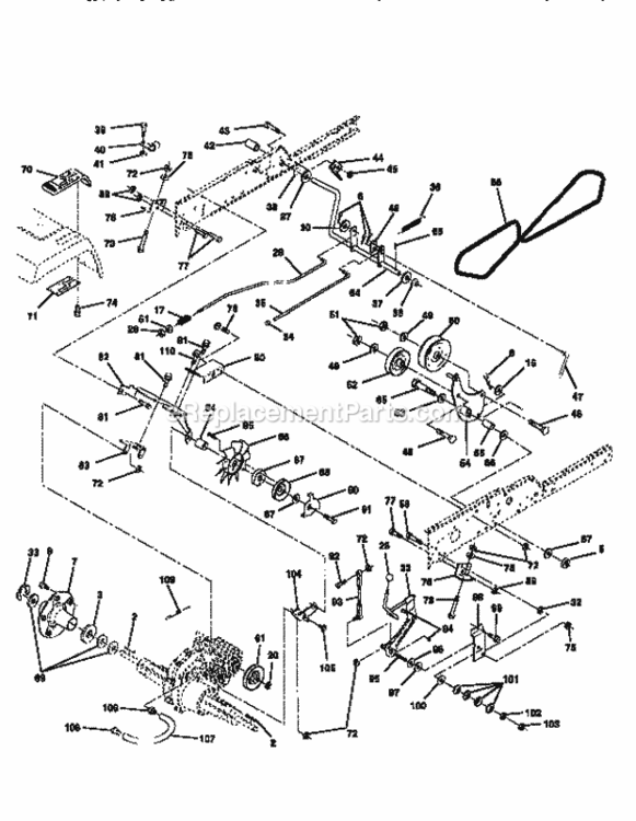 Page C Diagram and Parts List for 917251570  Craftsman Lawn Tractor