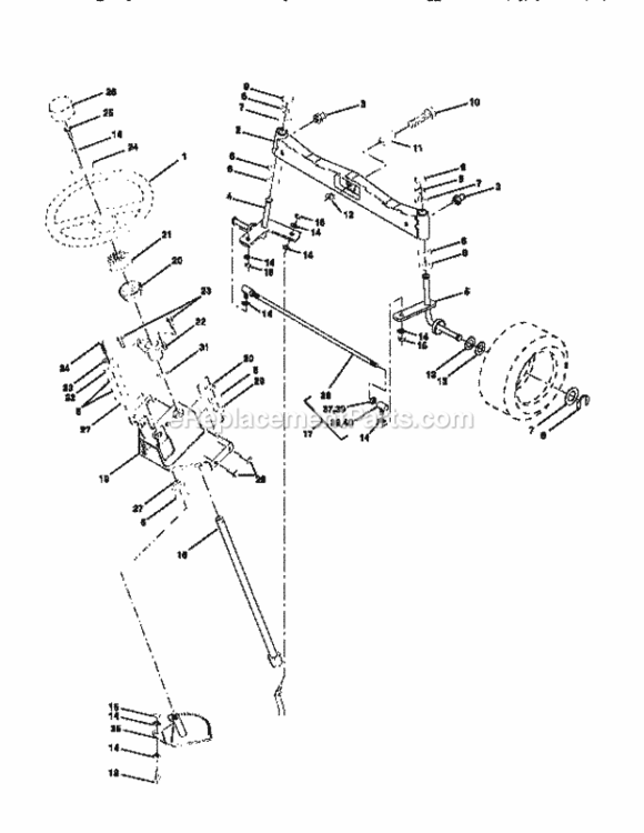 Page D Diagram and Parts List for 917251570  Craftsman Lawn Tractor