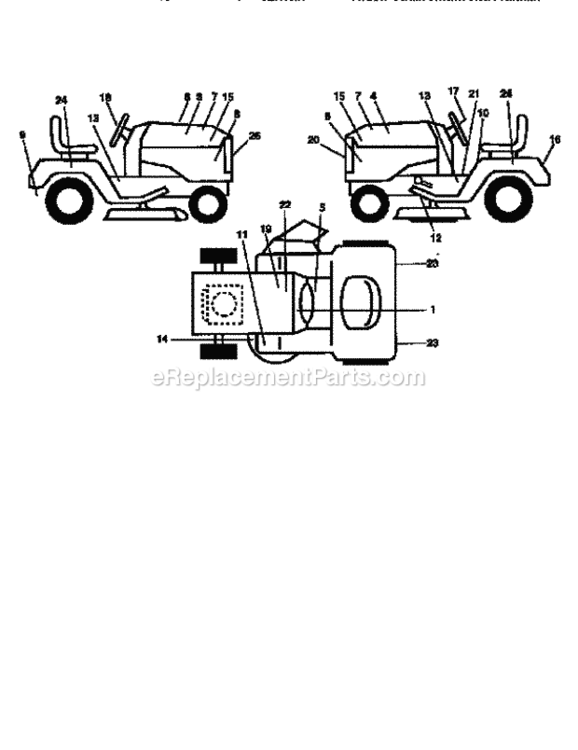 Page K Diagram and Parts List for 917251571  Craftsman Lawn Tractor