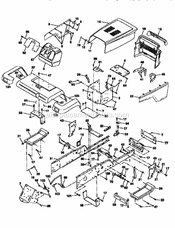 Page B Diagram and Parts List for 917251571  Craftsman Lawn Tractor