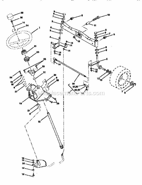 Page D Diagram and Parts List for 917251571  Craftsman Lawn Tractor