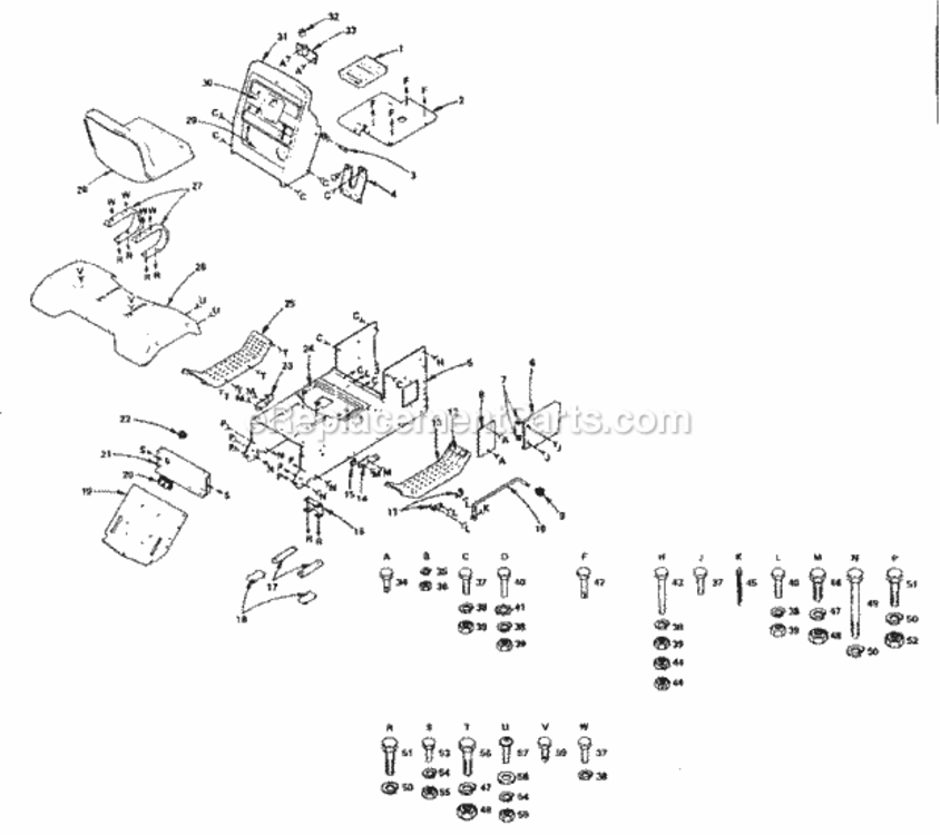 Page A Diagram and Parts List for 91725160  Craftsman Lawn Tractor
