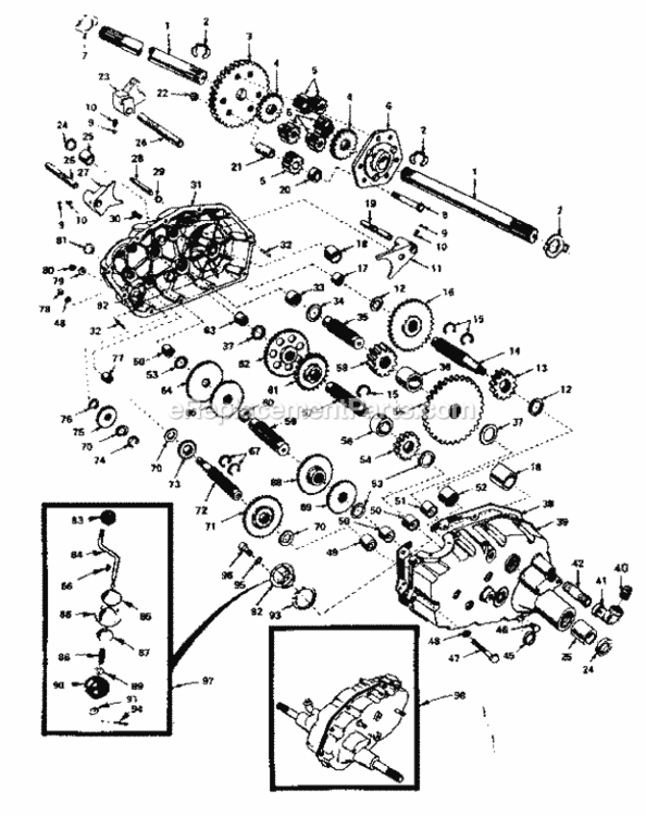 Page F Diagram and Parts List for 91725160  Craftsman Lawn Tractor