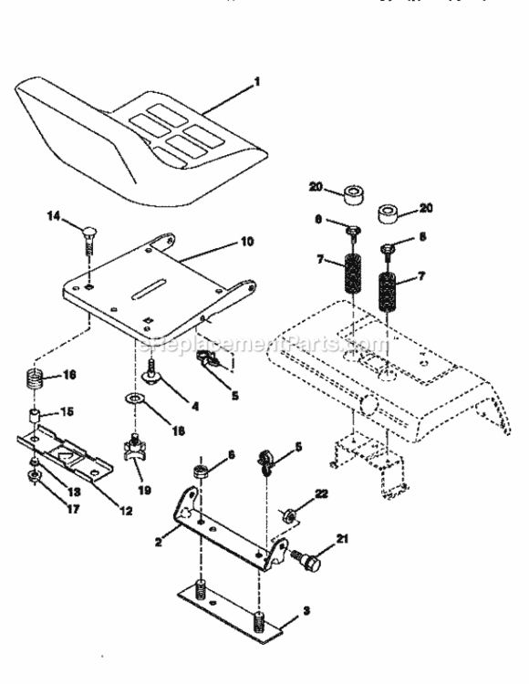 Page F Diagram and Parts List for 917251630  Craftsman Lawn Tractor