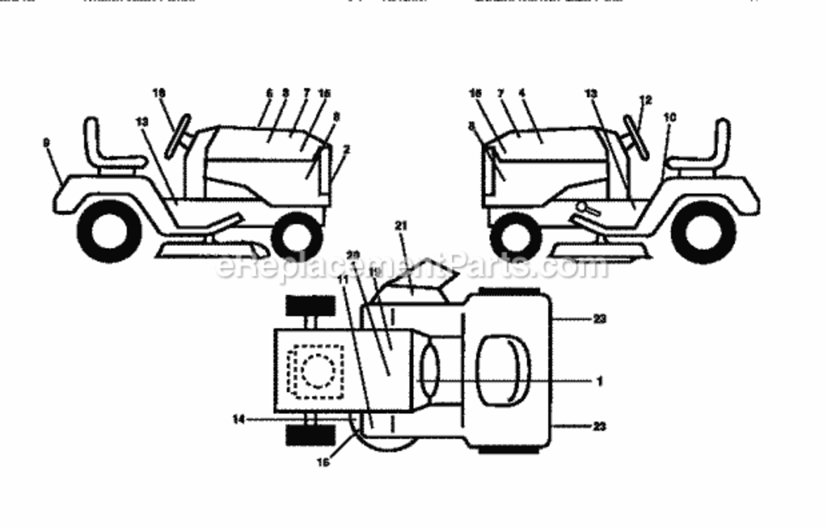 Page G Diagram and Parts List for 917251630  Craftsman Lawn Tractor