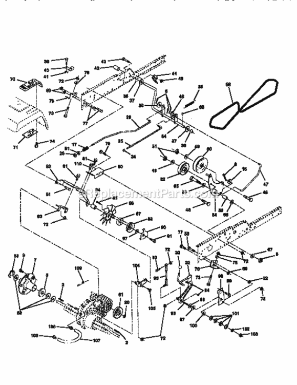 Page C Diagram and Parts List for 917251640  Craftsman Lawn Tractor
