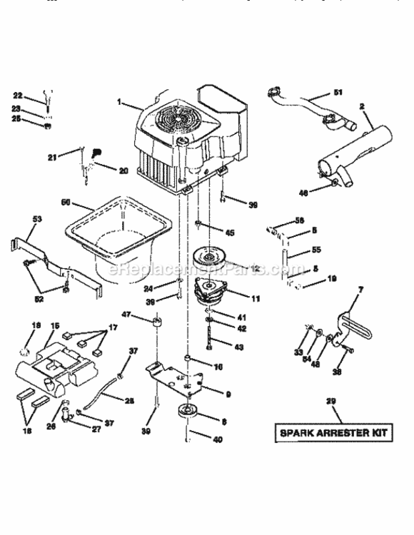 Page E Diagram and Parts List for 917251640  Craftsman Lawn Tractor
