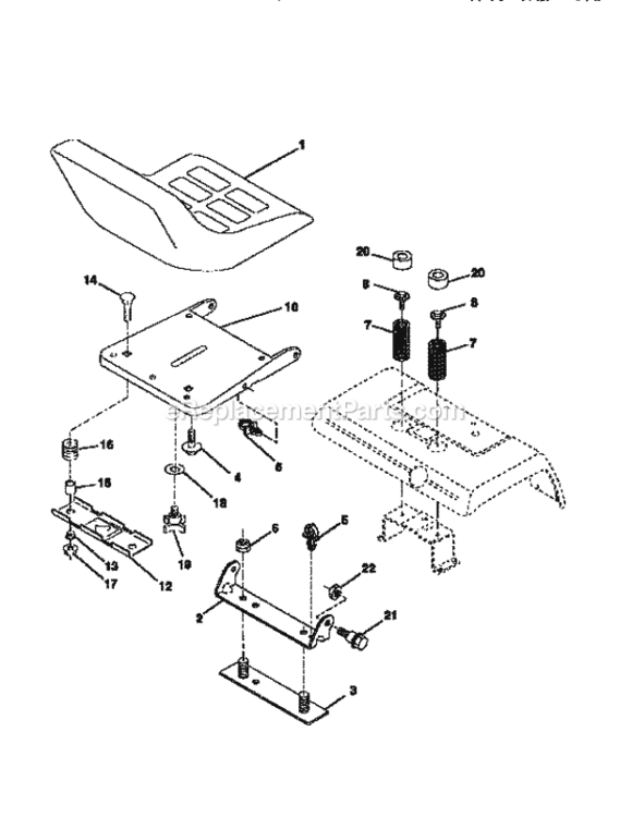 Page F Diagram and Parts List for 917251640  Craftsman Lawn Tractor