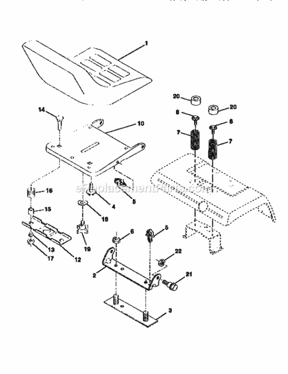 Page F Diagram and Parts List for 917251642  Craftsman Lawn Tractor