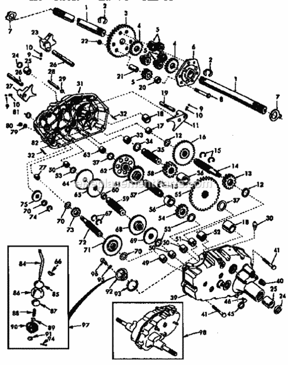 Page K Diagram and Parts List for 917251650  Craftsman Lawn Tractor